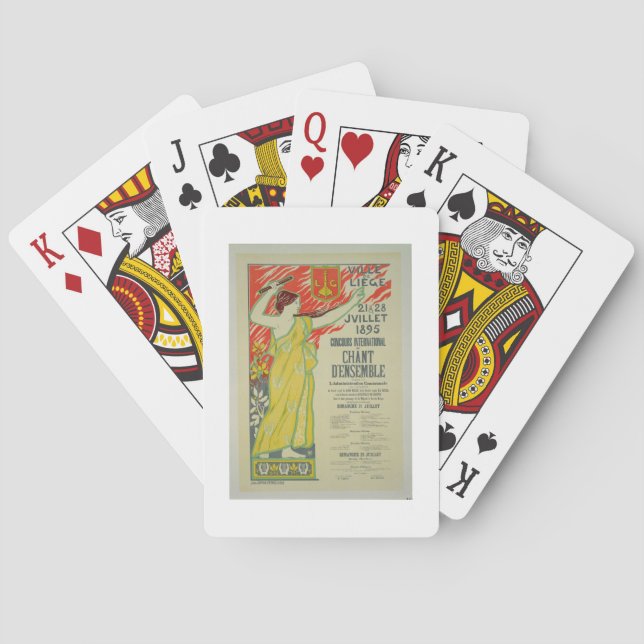 Reproduction of a poster advertising the 'Concours Spielkarten (Rückseite)