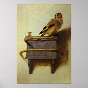 Reproduktion des Gemäldes "Der Stieglitz" Poster
