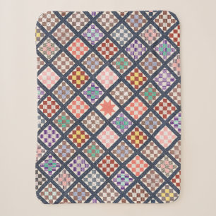 Reproduktion einer Vintage-Decke von 1886 Sherpadecke