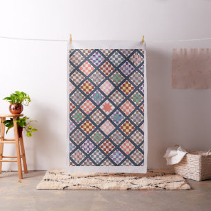 Reproduktion einer Vintage-Decke von 1886 Stoff