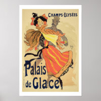 Reproduktion eines Plakats, das den 'Palais d