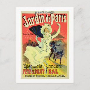 Reproduktion eines Plakats Werbung für die 'Jardin Postkarte