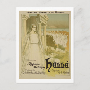 Reproduktion eines Plakats Werbung für die Oper 'H Postkarte