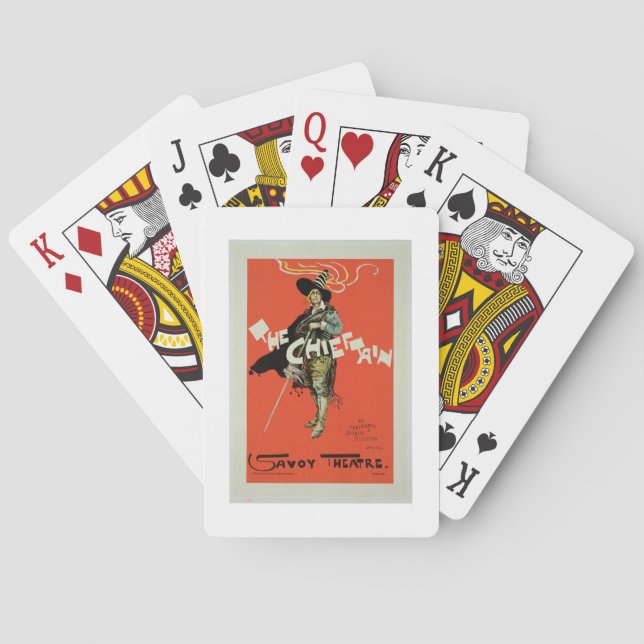 Reproduktion eines Plakats Werbung 'The Chieftai Spielkarten (Rückseite)