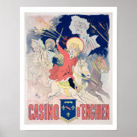 Reproduktion eines Posters Werbung das 'Casino d
