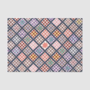 Reproduktion eines Vintagen Quilts aus dem Jahr 18 Seidenpapier