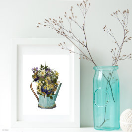 Reproduktion gepresste Blume in Wasserkochern Poster