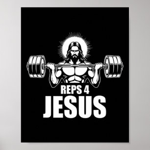 Reps 4 Jesus Gym Christliche Weightout-Workout Poster