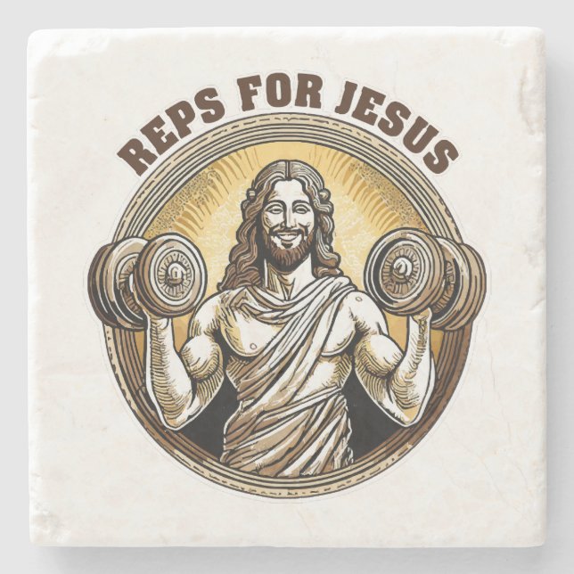 Reps für Jesus Steinuntersetzer (Vorderseite)