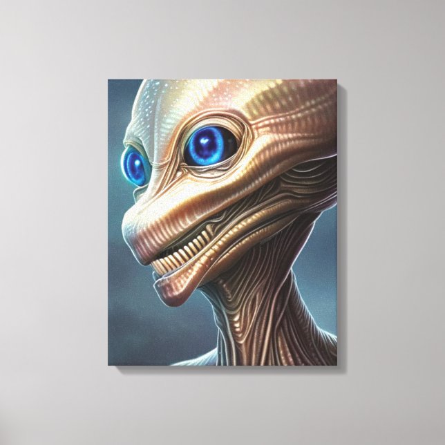 Reptil Alien Canvas Print Leinwanddruck (Vorderseite)