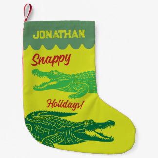 Reptil Alligator Kinder Kinder Custom Name Junge Kleiner Weihnachtsstrumpf