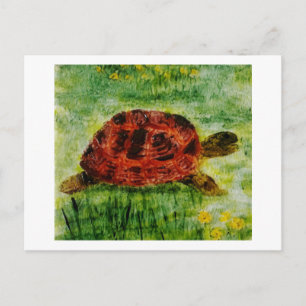 Reptil Animal Painting Tortoise Postkarte