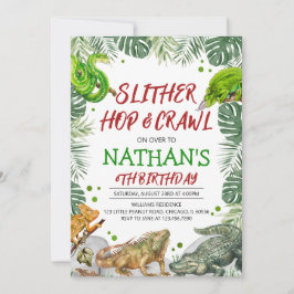 Reptil Birthday Einladung