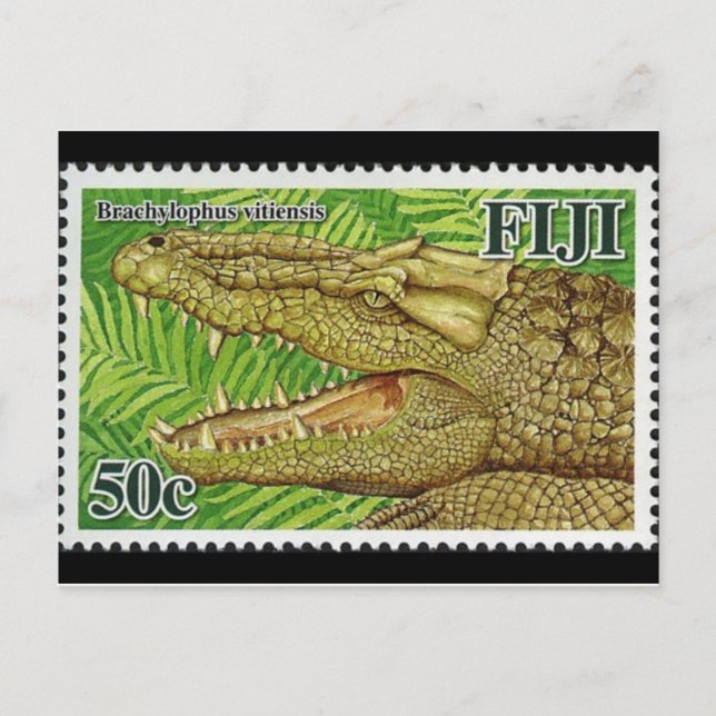 Reptil-Briefmarke Postkarte (Vorderseite)