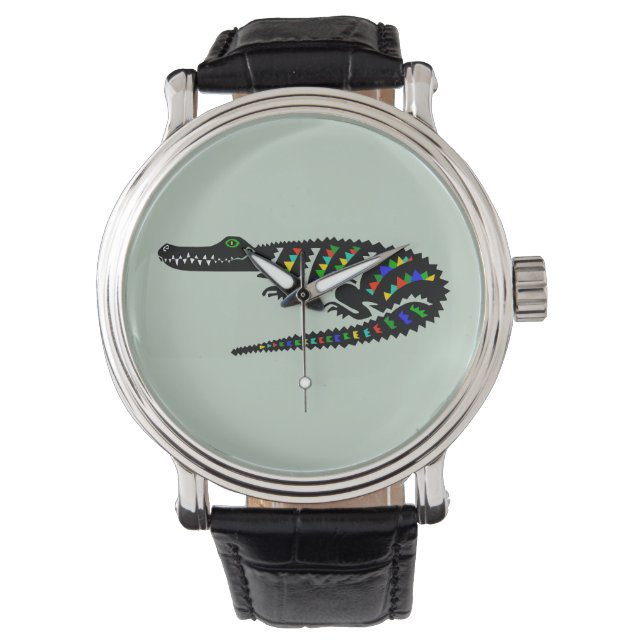 Reptil - Coole KROKOPIE - Wildnis - USA Armbanduhr (Vorderseite)