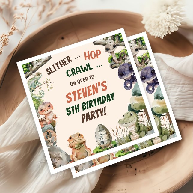 Reptil Kindergeburtstag Party Serviette (Von Creator hochgeladen)