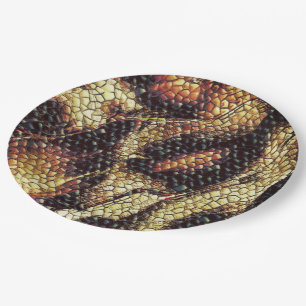Reptil Leder mit gelblich-braunen Flecken? Pappteller