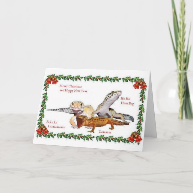 Reptil-Weihnachten Feiertagskarte (Vorderseite)