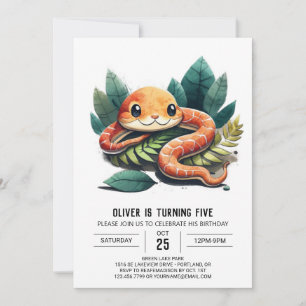 Reptile Adventure Invitation d'anniversaire