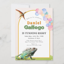 Reptile Birthday Einladung