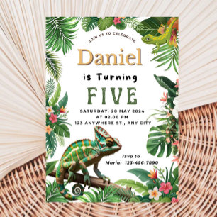 Reptile Birthday Einladung