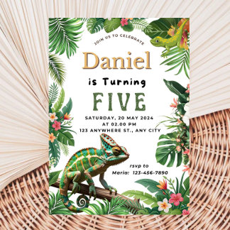 Reptile Birthday Einladung