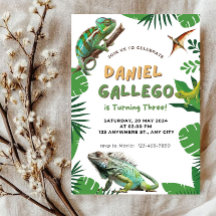 Reptile Birthday Einladung