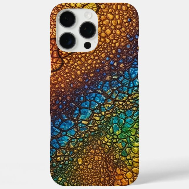 Reptile Dinosaur Skin iPhone Fall 16 Pro Max Hülle (Rückseite)