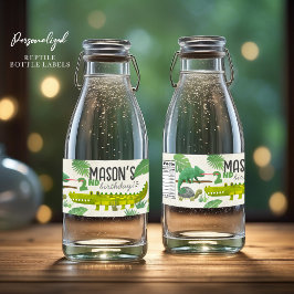 Reptile Geburtstagsparty Flaschen Labels