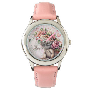 Reptile Lizard Birthday Monogramed Armbanduhr