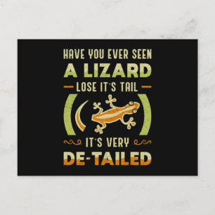 Reptile Lizard Gecko Animal Reptiles Funny Gift Postkarte