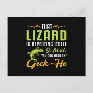 Reptile Lizard Gecko Animal Reptiles Funny Gift Postkarte