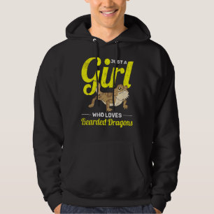 Reptile Lizard Girls Haustierbesitzerin Bart Drag Hoodie