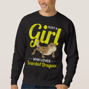 Reptile Lizard Girls Haustierbesitzerin Bart Drag Sweatshirt