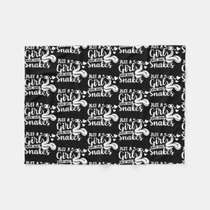 Reptile Lover nur ein Mädchen, das Schlangen Liebe Fleecedecke