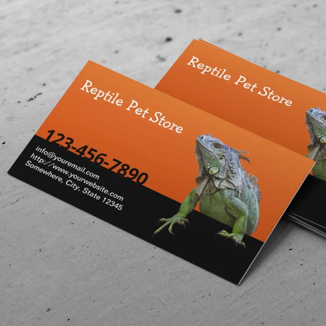 Reptile Pet Store Iguana Lizard Visitenkarte (Von Creator hochgeladen)