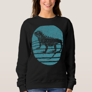 Reptile Tierechse Retro Tropische Iguana Sweatshirt