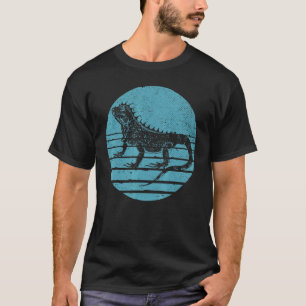 Reptile Tierechse Retro Tropische Iguana T-Shirt