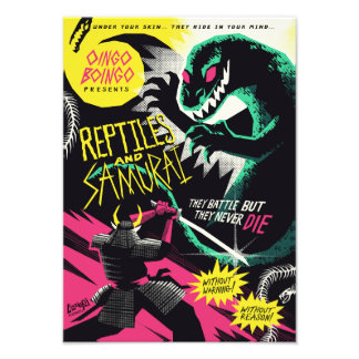 Reptiles and samurai art print fotodruck