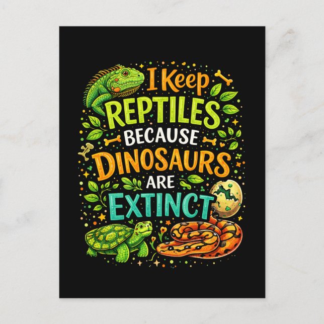 Reptiles Rule Postkarte (Vorderseite)