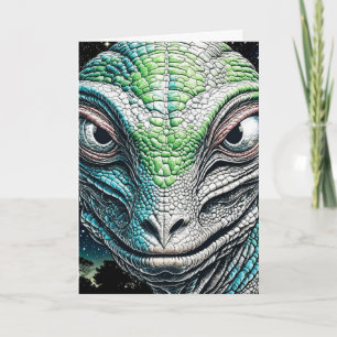 Reptilian Lizard Man Alien Extraterrestrial wird Karte