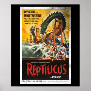 Reptilicus Monster Vintager Film Poster