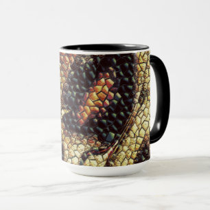 Reptilien der Haut mit gelblichen und dunklen Flec Tasse