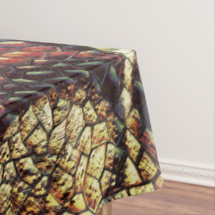 Reptilien der Haut mit gelblichen und dunklen Flec Tischdecke