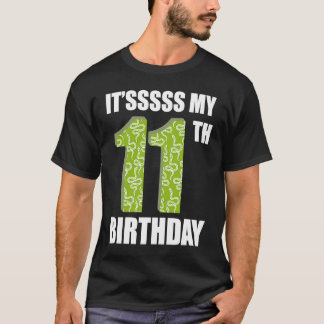 Reptilien Es ist 11. Geburtstag Schlangen Reptile  T-Shirt