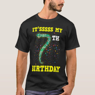 Reptilien Es ist 7. Geburtstag Schlangen Reptile G T-Shirt