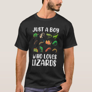 Reptilien Kinder Eidechse Nur Ein Junge Der Eidech T-Shirt