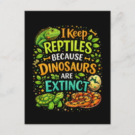 Reptilien regieren postkarte