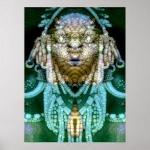 Reptilien-Schamane 1 Poster