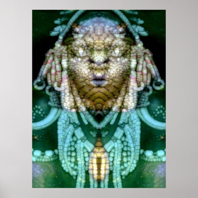 Reptilien-Schamane 1 Poster (Vorne)